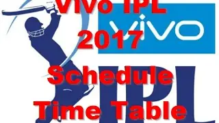 Vivo IPL 2017 Schedule Time Table