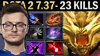 Axe Gameplay Miracle with 23 Kills and Bloodstone - Dota 7.37