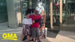 Single mom of two beats COVID-19 and reunites with kids after a month apart l GMA Digital