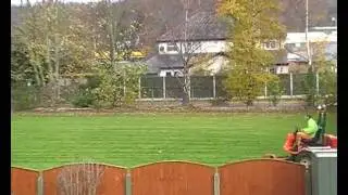 Maniac on a lawnmower