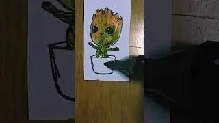 Groot from Guardians of galaxy | coloring 101 #shorts