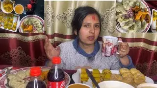 Dieting bholi dekhi.. Ahja mukbang 😂🥟 #food #mukbang #youtubevideo 