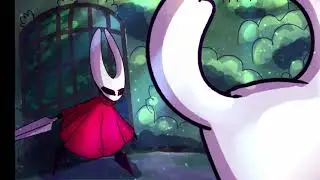 Hollow knight inktober day 17 collide | Hornet and the Knight
