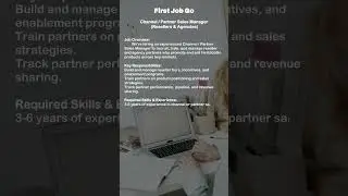 Hiring: Channel / Partner Sales Manager | Join FirstJobGo