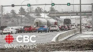 Ice bombs tangle traffic as 1st snowstorm of 2020 hits Metro Vancouver
