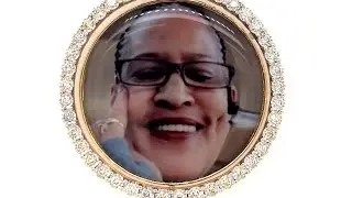Diamond Memory pic pendant.  Memory pic charm