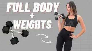 30 MIN GANZK&Ouml;RPER WORKOUT mit Gewichten - Muskelaufbau f&uuml;r Zuhause!