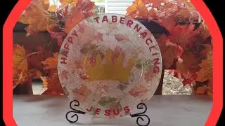 Diy Autumn holiday plate craft. (Happy Tabernacling)
