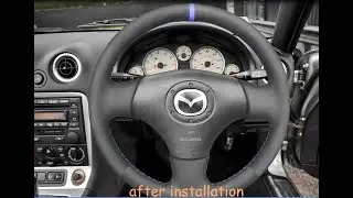 MEWANT---for Mazda MX-5 MX5 Miata NB RX-7 RX7 1999-2002 Car Steering Wheel Cover Installations