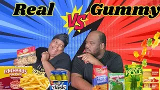 REAL vs GUMMY FOOD Challenge 🍔🍓 | Who Gets the Real One?! 🤣
