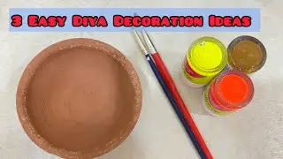 3 Beautiful Diyas Painting For Diwali | Diwali Diya Decoration | Diwali Decoration Ideas