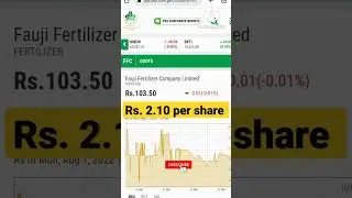 FFC Rs. 2.10 per share Dividend #shorts #shortsfeed #stockmarket #dividendstocks #psx #kse100index