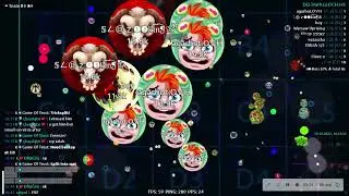 See how booters kill the game of agar.io 