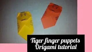 Tiger finger puppet | Craft/origami tutorial
