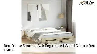 Bed Frame Sonoma Oak Engineered Wood Double Bed Frame