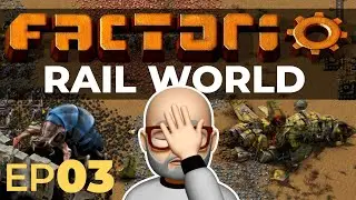 EP03 Factorio Rail World - Handling Cliffs without Cliff Explosive