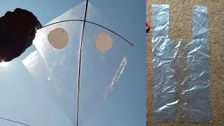 How To Make A Kite With Plastic Bag & Broom Sticks | Shopper Kite Make With Broom Sticks 