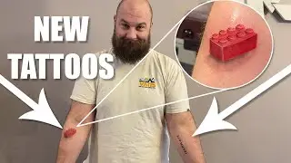 The Anniversary Tattoo Saga - Roman Numerals Wedding Date and a LEGO Brick