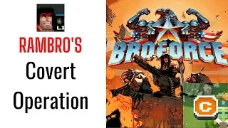 BROFORCE Gameplay walkthrough- Rambro's Covert Operation- (ORANGE threat level)- 1080p 60 fps