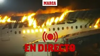 Incendio de un avión en el aeropuerto de Haneda en Tokio, EN DIRECTO