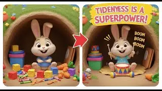Ruby the Rabbit Learns Tidiness 🐇✨ | Mini Minds Club Moral Story for Kids