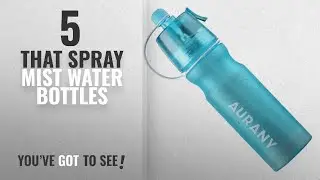 Best That Spray Mist Water Bottles [2018]: 20oz Sport Spray Water bottle for Travel AURANY (blue)