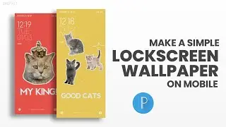 How To Make a Simple Lockscreen Wallpaper on Mobile | Cat Wallpaper