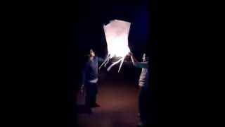 failed sky lantern launch