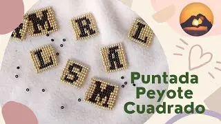 DIY Cómo Hacer Letras en Puntada Cuadrada Y Chaquira Calibrada