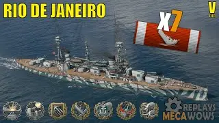 Battleship Rio de Janeiro 7 Kills & 147k Damage | World of Warships Gameplay