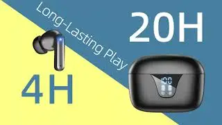 IUTY Wireless Earbuds, V5.3 Headphones 50H Playtime with LED Digital Display Charging Case earphones