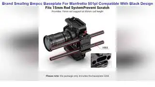 Smallrig Bmpcc Baseplate For Manfrotto 501pl Compatible With Black Design Pocket Cinema Camera 4k &