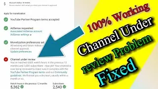 YouTube Channel Monetization Under review Problem Solve