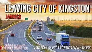 Driving out of City of Kingston Jamaica
