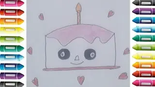 cute cake drawing for kid's