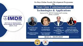 IMDR | ATAL FDP Day 6 | Next Generation Communication : Technologies & App. | Valedictory Session