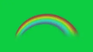 Colorful Rainbow with Soft Shaded Curved Effect Animation | Green Screen
