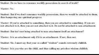 Conversation of a Zen master with a philosophy student: