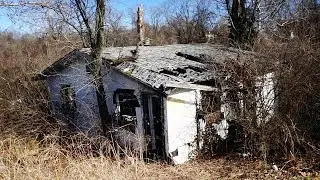 Found Homeless Encampment in Woods! Abandoned House! Fly Drone into Mini Tent City!