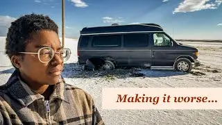 STUCK and ALONE at the Salt Flats (Van Life Breakdown)
