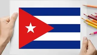 How To Draw Cuba Flag - Easy Drawings and Coloring for Beginners