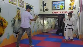 MAHEK KATARMAL performed front roll middle thrust kick #karatekids #girlpower #martialarts