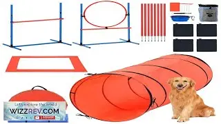 VEVOR Dog Agility Training Equipment 5 PCS Combination Set with Hurdles Tunnel