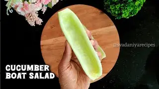 No-Cook Protein Salad in Cucumber Boats | Healthy Snack | Cucumber Boat Salad Recipe