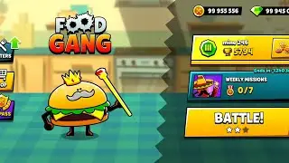 Food Gang | new King Character Unlocked and Max Level Upgrade gameplay