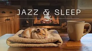 Quiet Winter Home – Soft Jazz and Warm Fireplace Light