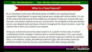 Time Deposits- 1.Fixed Deposits Features and Benefits