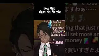 how Aragami Oga signs his merch