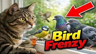 Cat TV Turns Wild 😱 Garden Birds & Pigeons Trigger a Mesmerizing Obsession Cats Can't Escape🔥