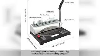 Review: TIANSE Binding Machine, 21-Holes, 450 Sheets, Comb Binding Machines with Starter Kit 1...